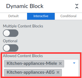 dynamic block allowed content blocks property