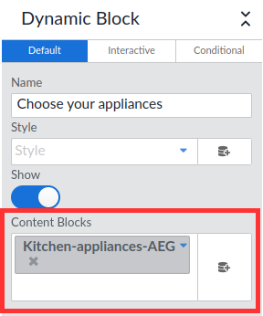 dynamic block content blocks property