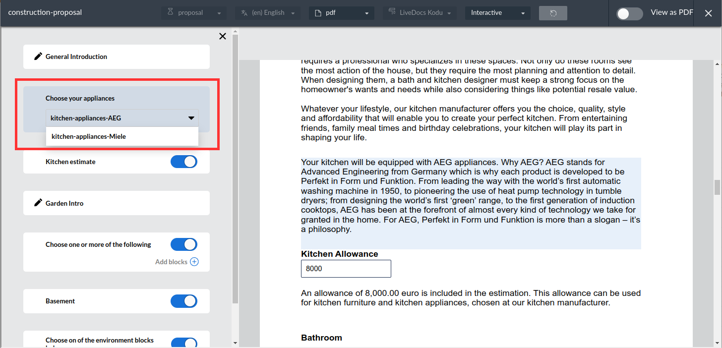 dynamic block interactive document instance editor example 1