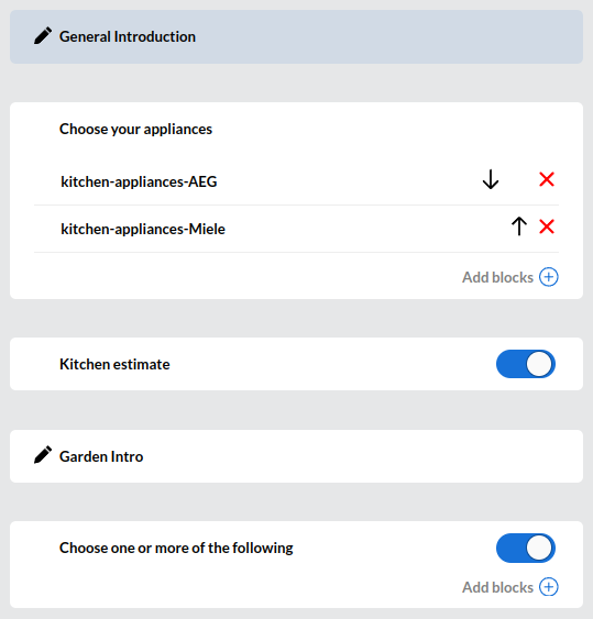 interactive document instance editor outline