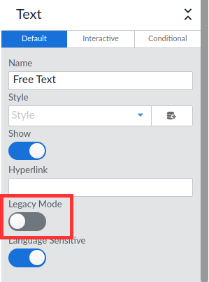 legacy mode toggle