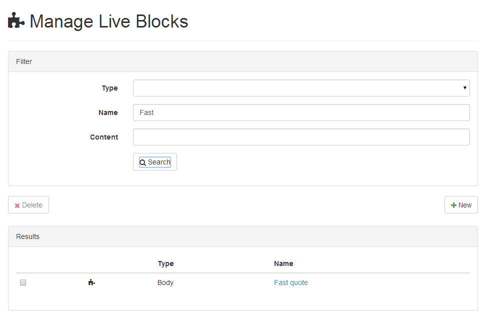manage blocks