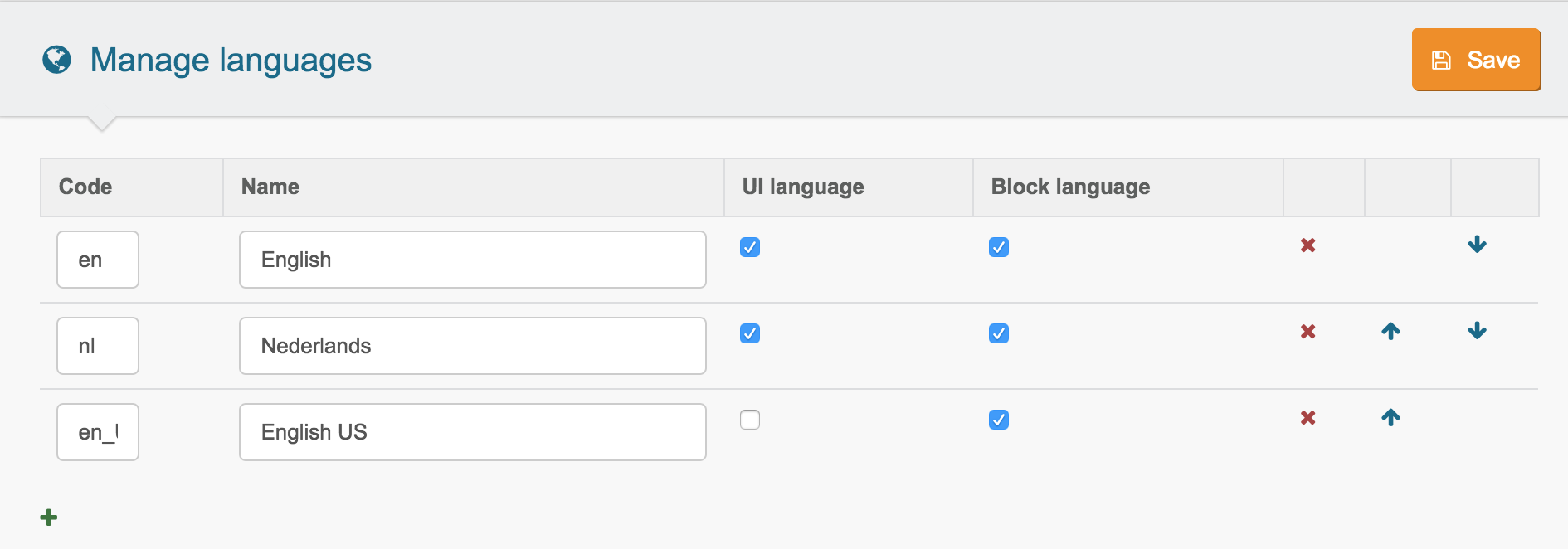 manage languages