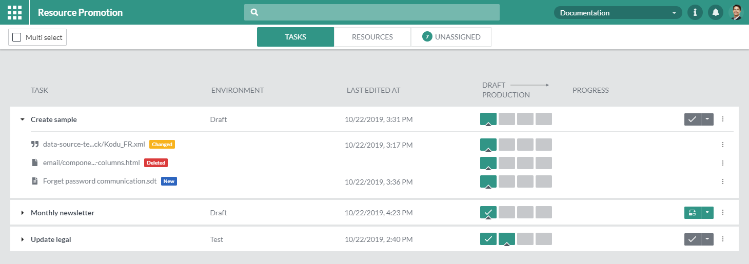 task resource labels