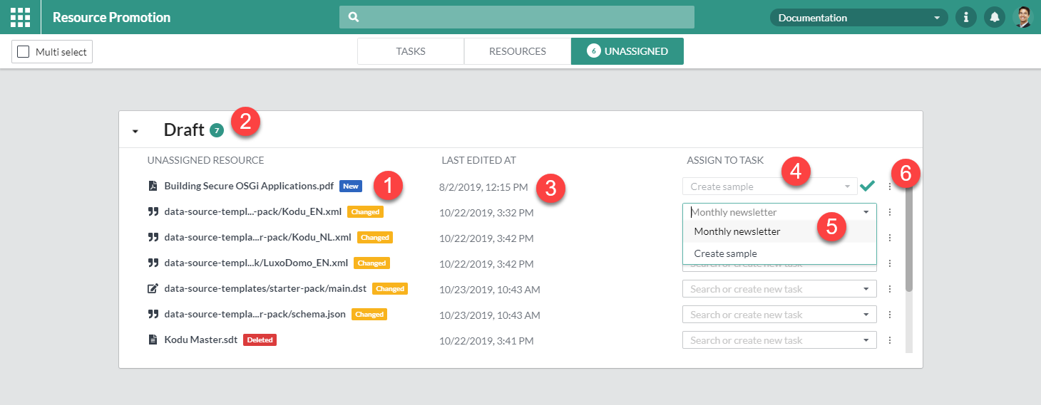 unassigned resources overview